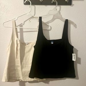 Old Navy Linen Tank Tops